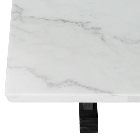  Elements International Tuscany 70" Marble Standard Height Rectangular Dining Table IMAGE 4