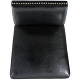  Elements International Meridian Faux Leather Counter Height Side Chair Set in Black IMAGE 5