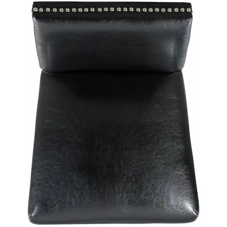  Elements International Meridian Faux Leather Counter Height Side Chair Set in Black IMAGE 5