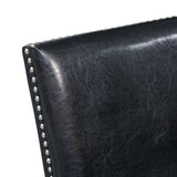 Elements International Meridian Faux Leather Counter Height Side Chair Set in Black IMAGE 6