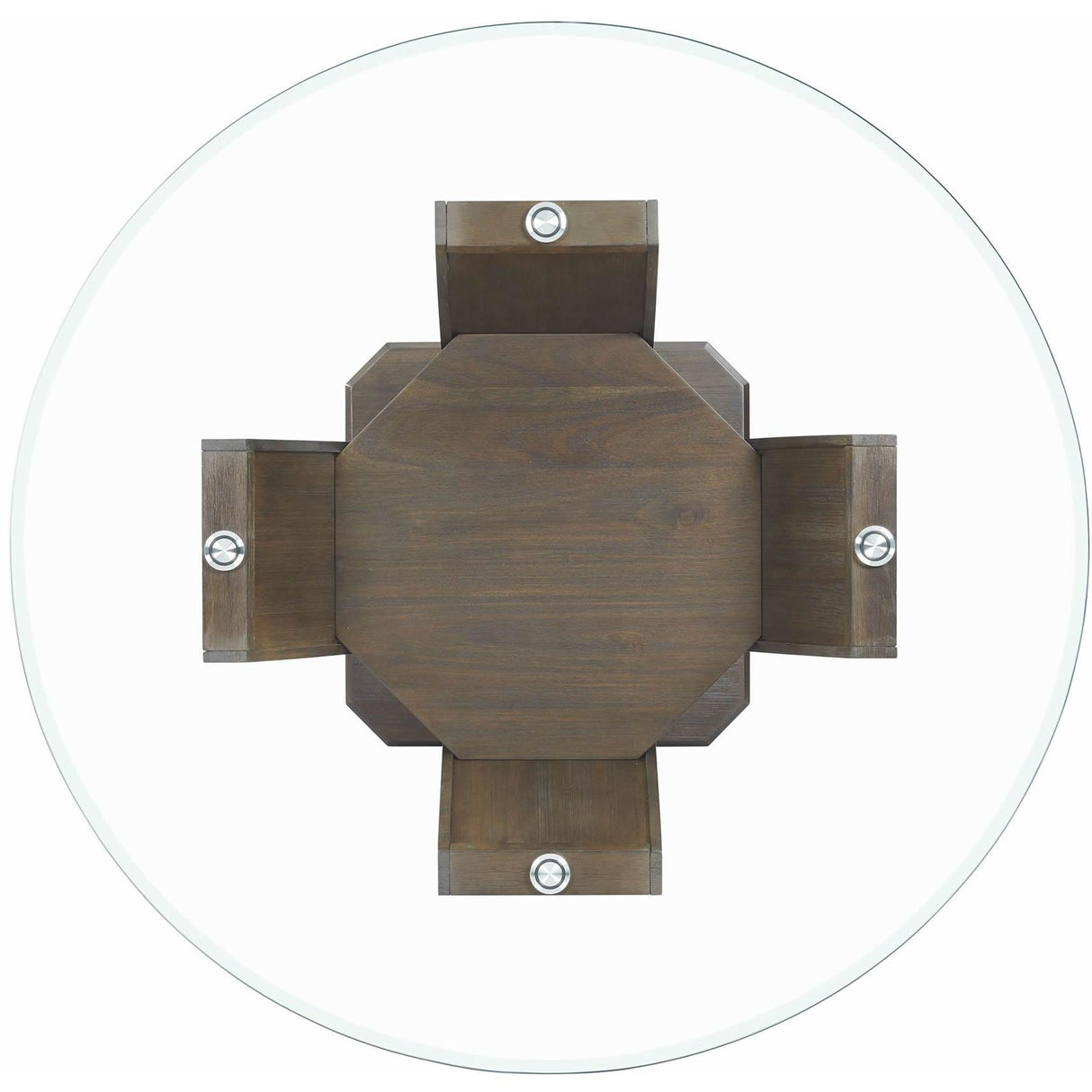  Elements International Dapper Round Counter Height Dining Table in Walnut IMAGE 3