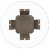  Elements International Dapper Round Counter Height Dining Table in Walnut IMAGE 3