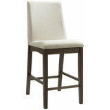  Elements International Dapper Counter Height Side Chair Set in Walnut IMAGE 1