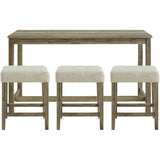  Elements International Oak Lawn Bar Table Single Pack (Table + Three Stools) IMAGE 1
