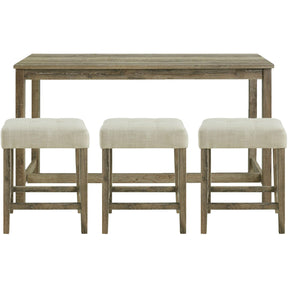  Elements International Oak Lawn Bar Table Single Pack (Table + Three Stools) IMAGE 1