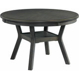  Elements International Amherst Dining Table w/Wood Leg Grey Finish IMAGE 1