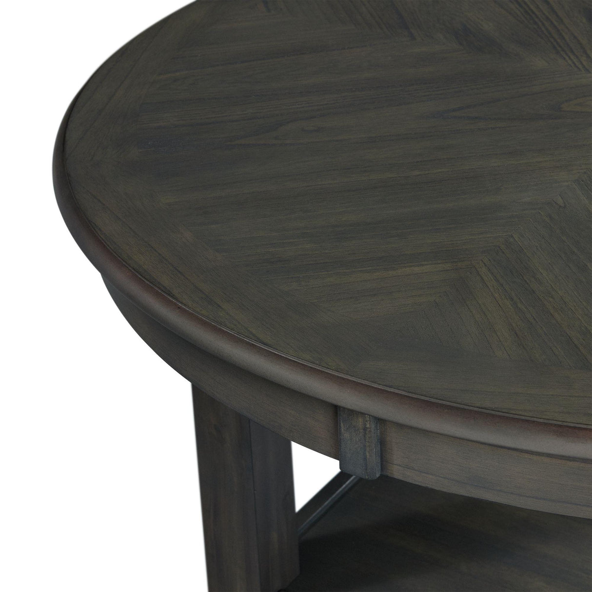  Elements International Amherst Dining Table w/Wood Leg Grey Finish IMAGE 4