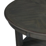  Elements International Amherst Dining Table w/Wood Leg Grey Finish IMAGE 4