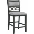  Elements International Amherst Counter Side Chair W/Fabric Cushion Grey Finish IMAGE 1