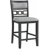  Elements International Amherst Counter Side Chair W/Fabric Cushion Grey Finish IMAGE 1
