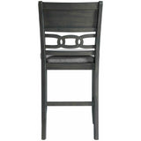  Elements International Amherst Counter Side Chair W/Fabric Cushion Grey Finish IMAGE 4