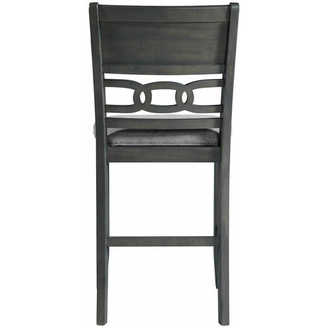  Elements International Amherst Counter Side Chair W/Fabric Cushion Grey Finish IMAGE 4