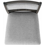  Elements International Amherst Counter Side Chair W/Fabric Cushion Grey Finish IMAGE 5