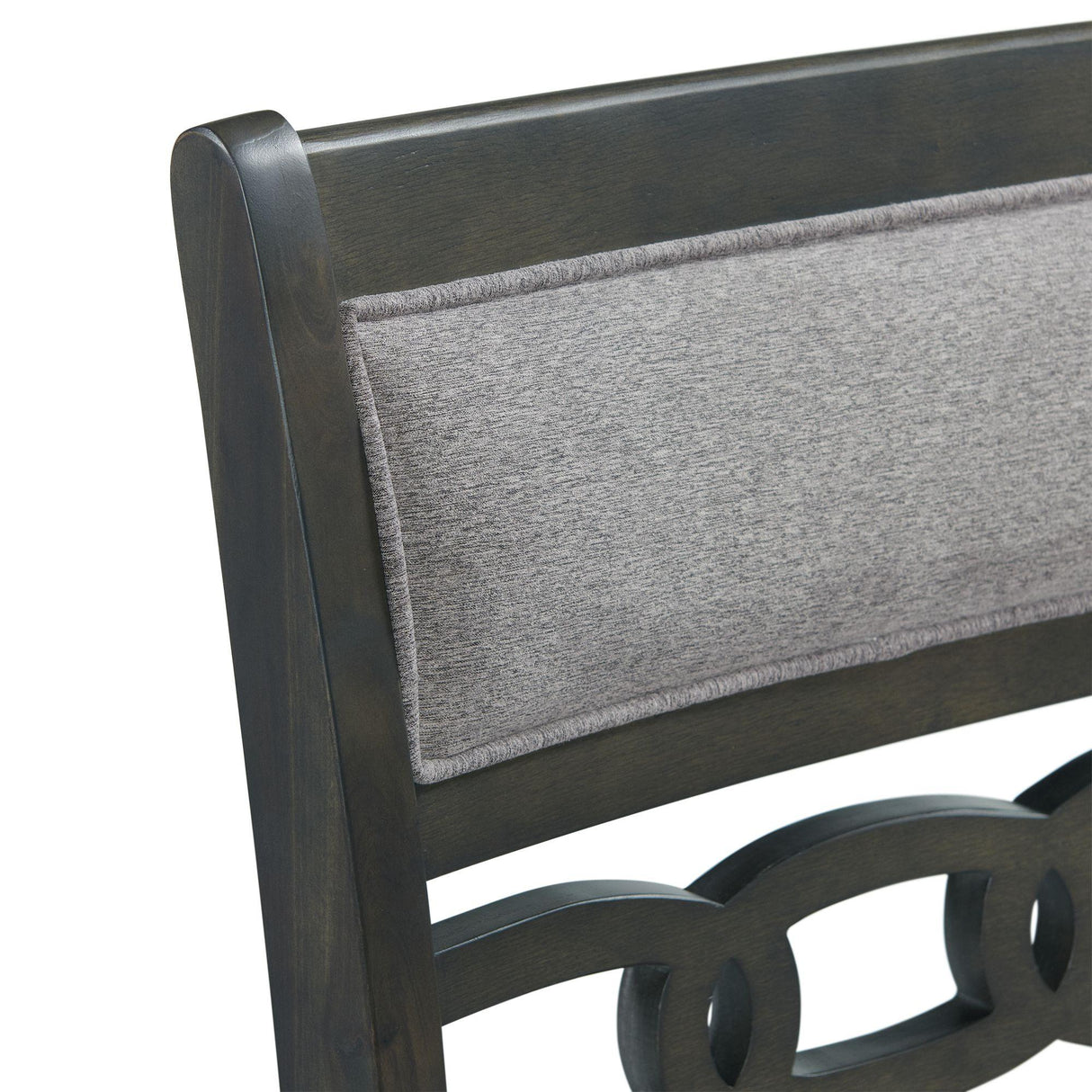  Elements International Amherst Counter Side Chair W/Fabric Cushion Grey Finish IMAGE 6
