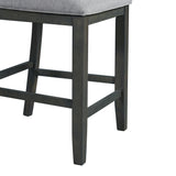  Elements International Amherst Counter Side Chair W/Fabric Cushion Grey Finish IMAGE 8