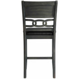  Elements International Amherst Counter Side Chair W/PU Cushion Grey Finish IMAGE 4