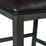  Elements International Amherst Counter Side Chair W/PU Cushion Grey Finish IMAGE 7