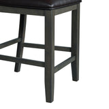  Elements International Amherst Counter Side Chair W/PU Cushion Grey Finish IMAGE 8