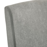  Elements International Weston Upholstery Side Chair Walnut W/Smoke fabric IMAGE 6