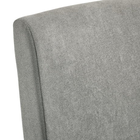  Elements International Weston Upholstery Side Chair Walnut W/Smoke fabric IMAGE 6