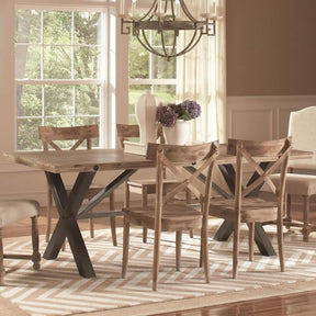  Elements International (D680-31) Callista- Rectangular Table- Beach/Natual Metal IMAGE 1