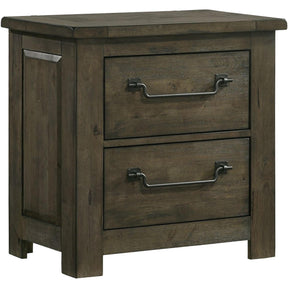  Elements International Maverick Nightstand w/USB Grey IMAGE 1