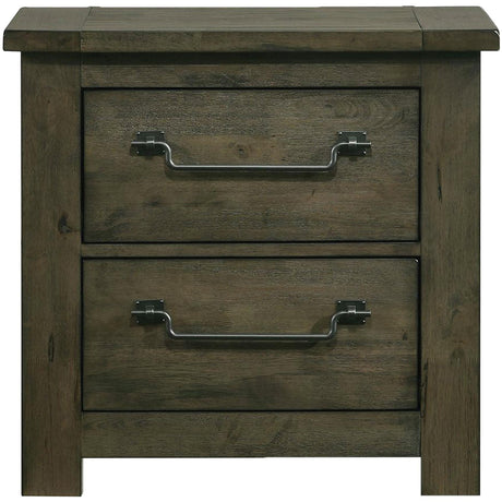  Elements International Maverick Nightstand w/USB Grey IMAGE 2