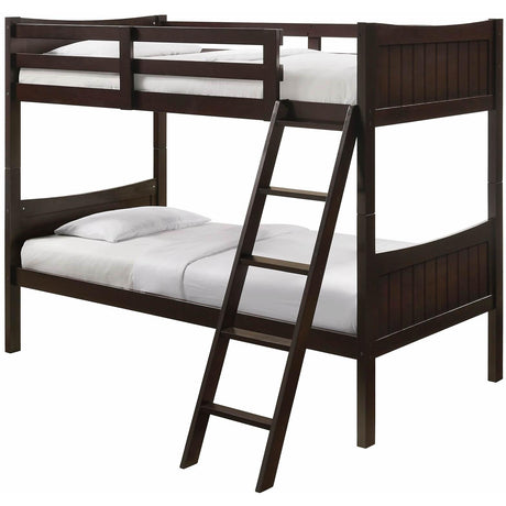  Elements International Sami Twin Over Twin Bunk Espresso IMAGE 1