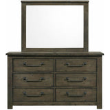  Elements International Maverick Dresser & Mirror Grey IMAGE 2