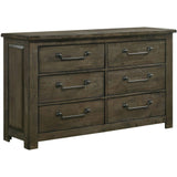  Elements International Maverick Dresser & Mirror Grey IMAGE 4