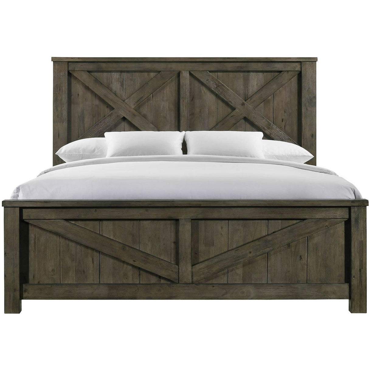  Elements International Maverick King Panel Bed Grey IMAGE 2
