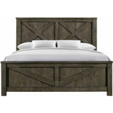  Elements International Maverick King Panel Bed Grey IMAGE 2