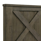  Elements International Maverick King Panel Bed Grey IMAGE 4
