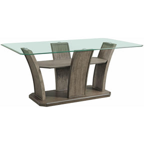  Elements International Dapper Grey Rectangular Counter Table IMAGE 1