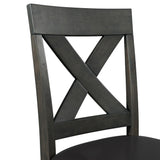  Elements International Alex Counter Side Chair W/Black PU Grey IMAGE 6