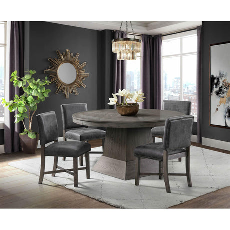  Elements International Collins Dining Table Complete in Grey IMAGE 7