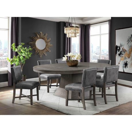  Elements International Collins Dining Table Complete in Grey IMAGE 8