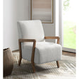  Elements International Enzo Accent Chair Sheep Skin White IMAGE 1