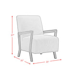  Elements International Enzo Accent Chair Sheep Skin White IMAGE 4