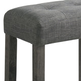  Elements International Oak Lawn Charcoal Grey Bar Table Single Pack (Table + 3 Grey Fabric Stools) IMAGE 10