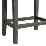  Elements International Oak Lawn Charcoal Grey Bar Table Single Pack (Table + 3 Grey Fabric Stools) IMAGE 11