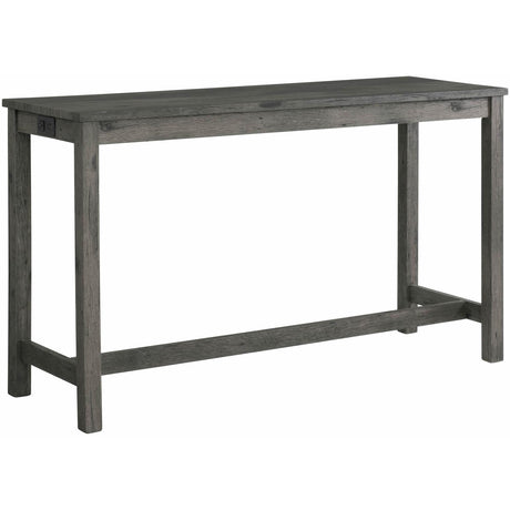  Elements International Oak Lawn Charcoal Grey Bar Table Single Pack (Table + 3 Grey Fabric Stools) IMAGE 3