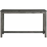  Elements International Oak Lawn Charcoal Grey Bar Table Single Pack (Table + 3 Grey Fabric Stools) IMAGE 4
