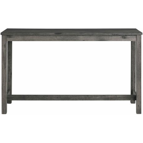  Elements International Oak Lawn Charcoal Grey Bar Table Single Pack (Table + 3 Grey Fabric Stools) IMAGE 4