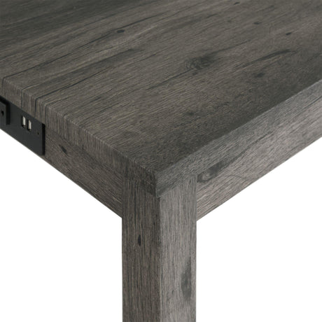  Elements International Oak Lawn Charcoal Grey Bar Table Single Pack (Table + 3 Grey Fabric Stools) IMAGE 6