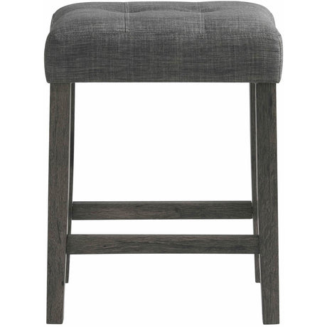  Elements International Oak Lawn Charcoal Grey Bar Table Single Pack (Table + 3 Grey Fabric Stools) IMAGE 9
