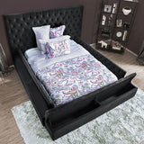  Furniture of America Davida Queen Upholstered Platform Bed with Storage CM7897DG-Q-BED IMAGE 4