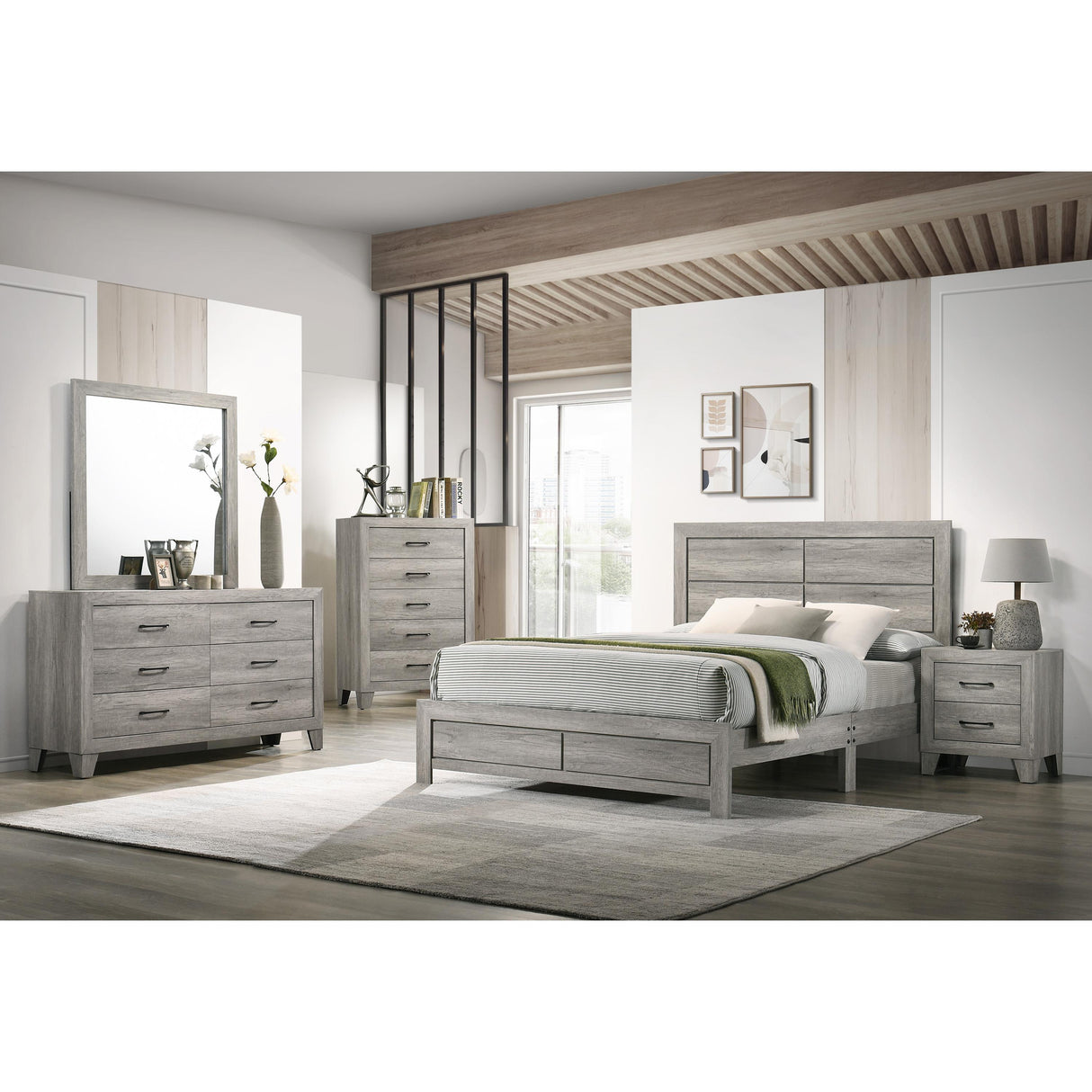  Crown Mark Hopkins B9320-2 Night Stand - Driftwood IMAGE 3