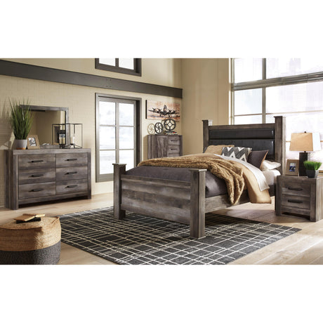  Signature Design by Ashley Wynnlow B440B7 Queen Upholstered Poster Bed IMAGE 4