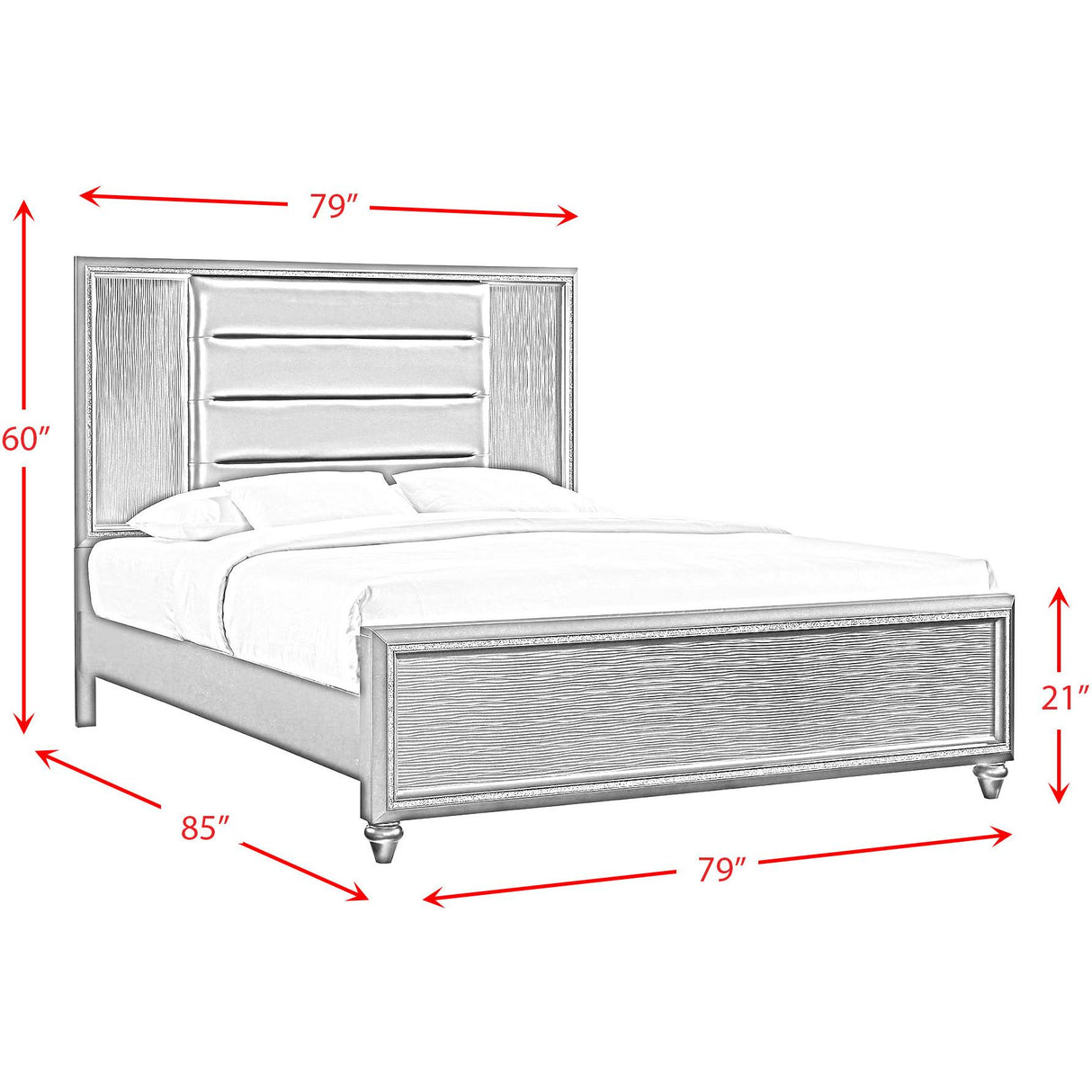  Elements International Moonstone MN600KB King Panel Bed IMAGE 12